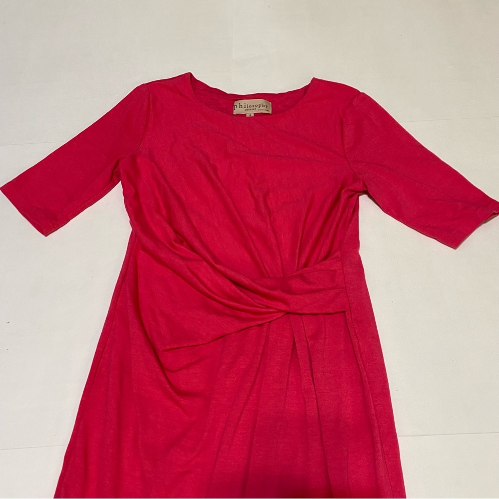14. Philosophy Vibrant Pink Midi Dress - Picture 3 of 7